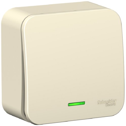 Выключатель с подсветкой накладной Systeme Electric Blanca 1-кл. молочный фото Выключатель с подсветкой накладной Systeme Electric Blanca 1-кл. молочный картинка